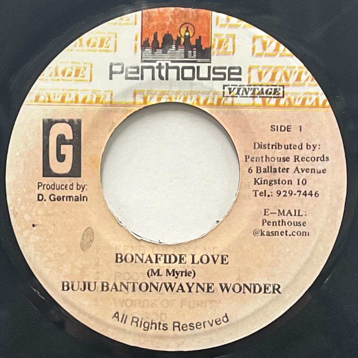 BUJU BANTON – WAYNE WONDER / Bonafide Love (Penthouse Vintage, 7inch)