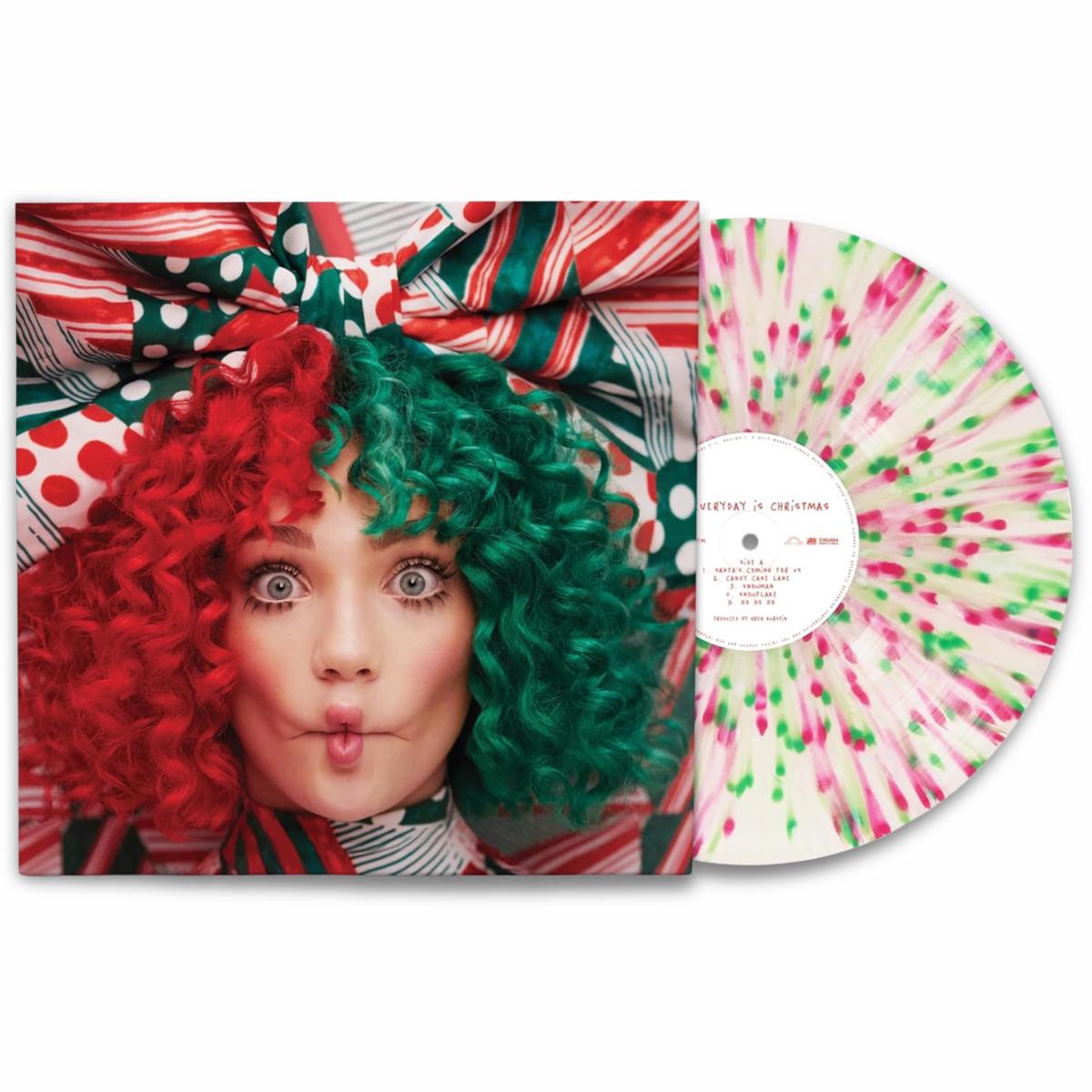Sia Everyday Is Christmas (White, Green, Pink Splattered [Peppermint] Vinyl)