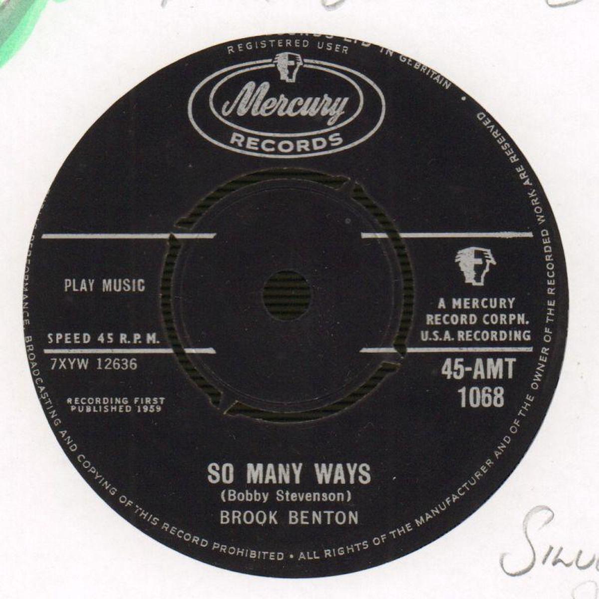 So Many Ways/ I Want You Forever-Mercury-7  Vinyl-Ex/VG+