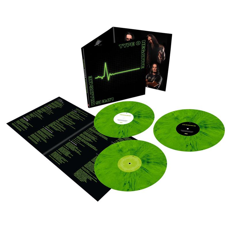 TYPE O NEGATIVE – Life is Killing Me (20th Anniversary Deluxe Edition) – 3LP – Green with Black Mixed Colour Vinyl