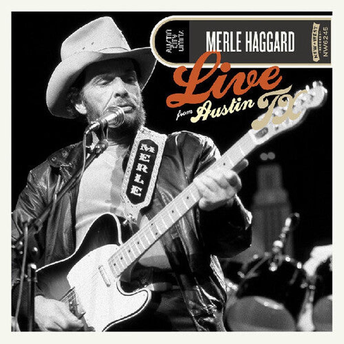 DAMAGED Merle Haggard - Live From Austin TX 85 Black Blue Marbled Vinyl