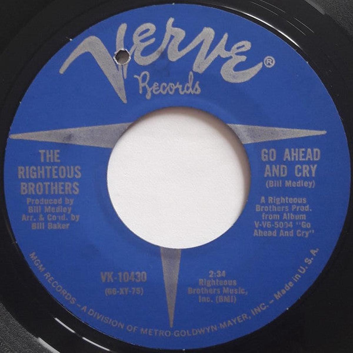 The Righteous Brothers - Go Ahead And Cry (7", Single) (Very Good (VG))