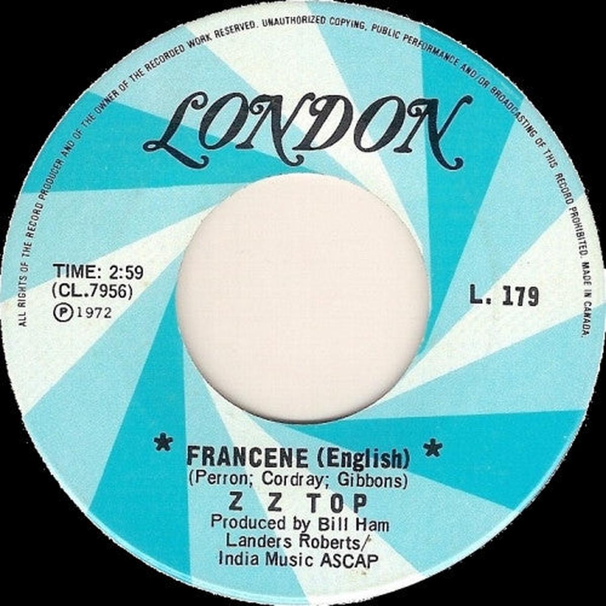 ZZ Top - Francene (7", Single) (Good Plus (G+))