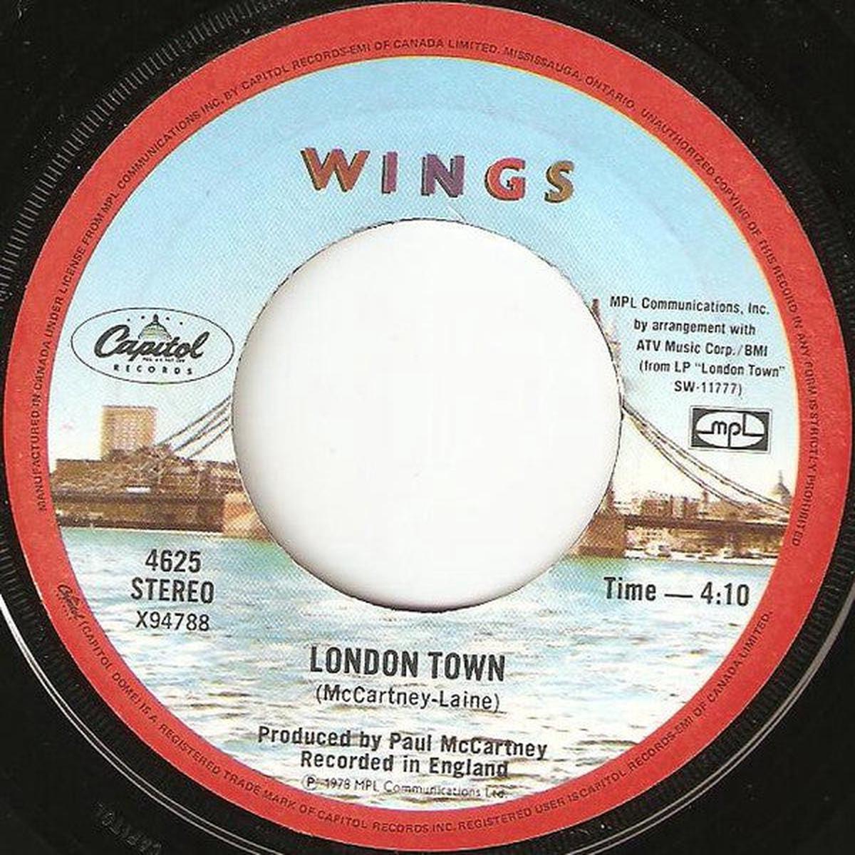 Wings  - London Town (7", Single) (Very Good (VG))