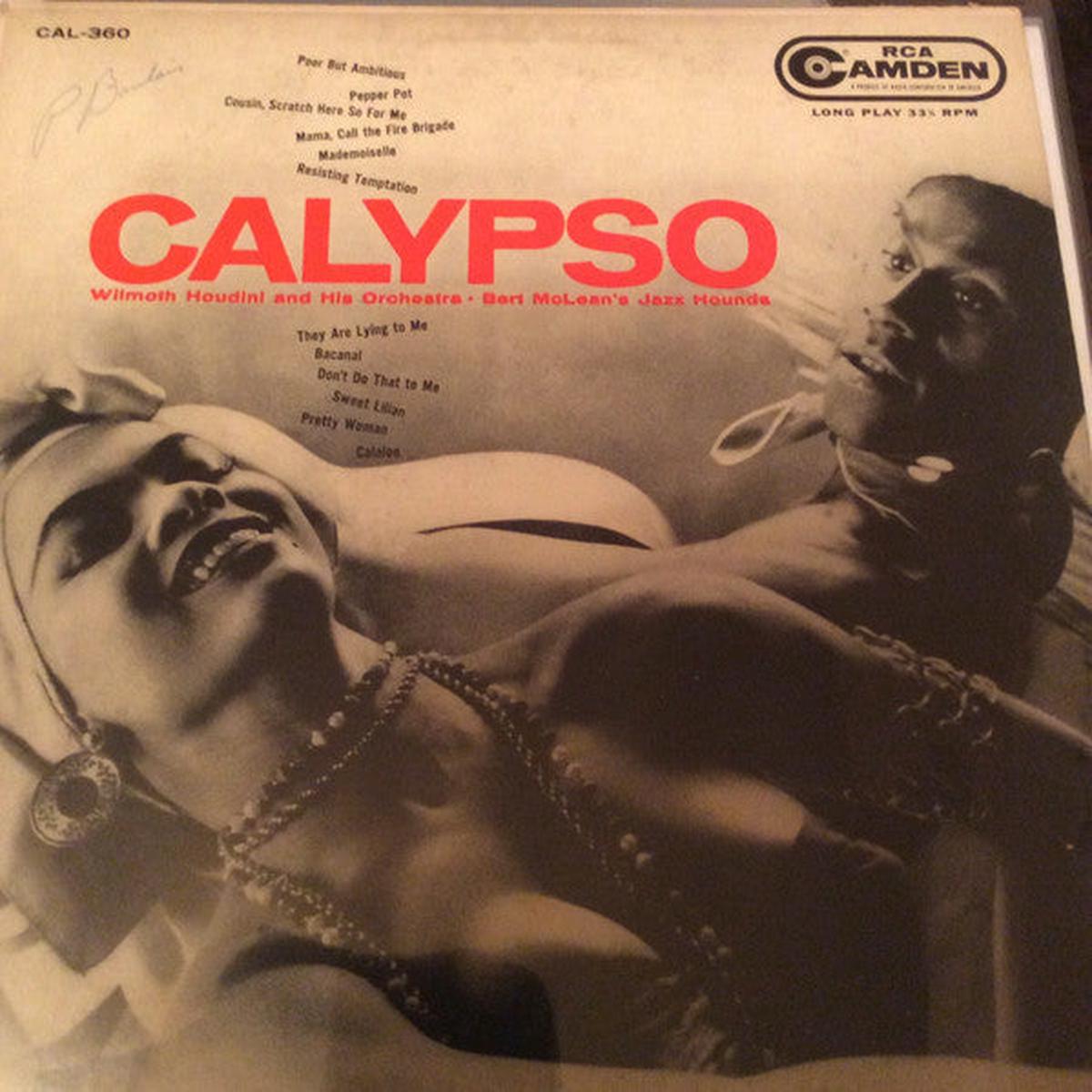 Wilmoth Houdini - Calypso (LP, Comp) (Good Plus (G+))
