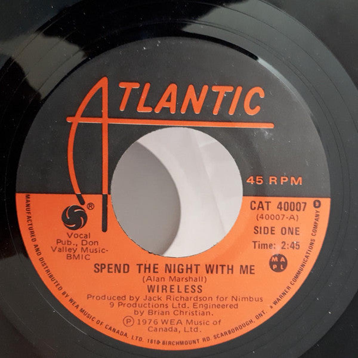 Wireless  - Spend The Night With Me (7", Single) (Very Good (VG))