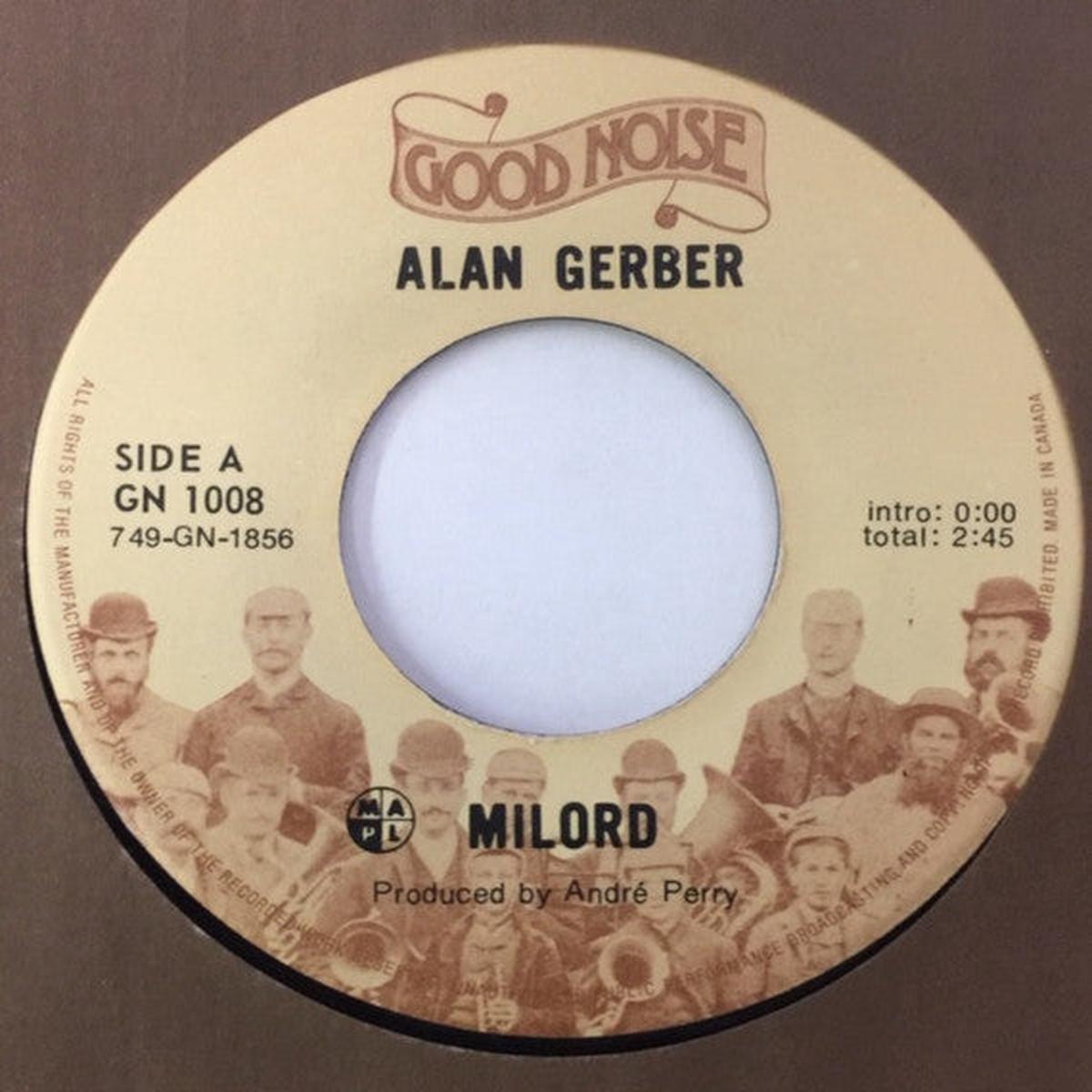 Alan Gerber - Milord / Tied On (7", Single) (Very Good (VG))
