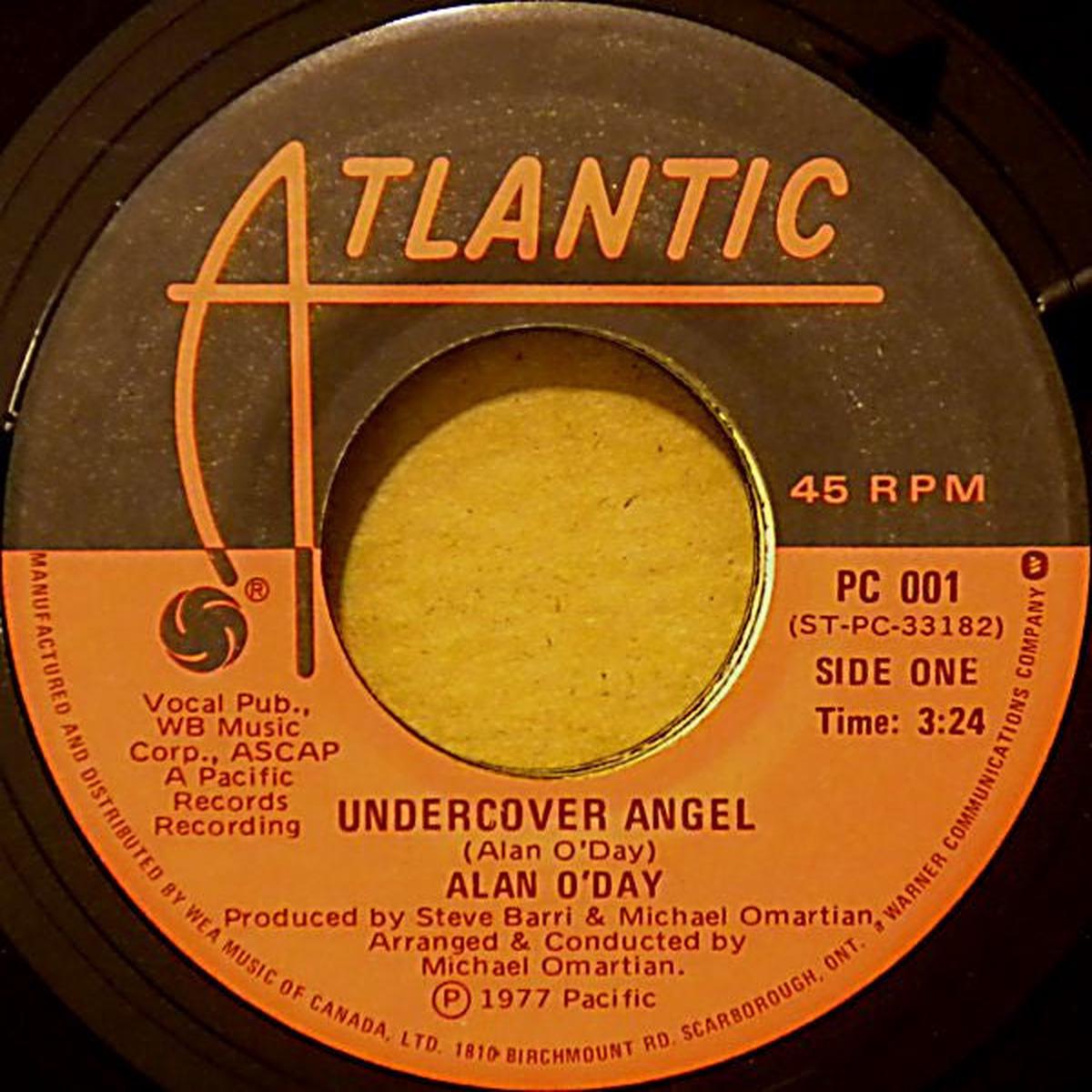 Alan O'Day - Undercover Angel / Just You (7", Single) (Very Good (VG))