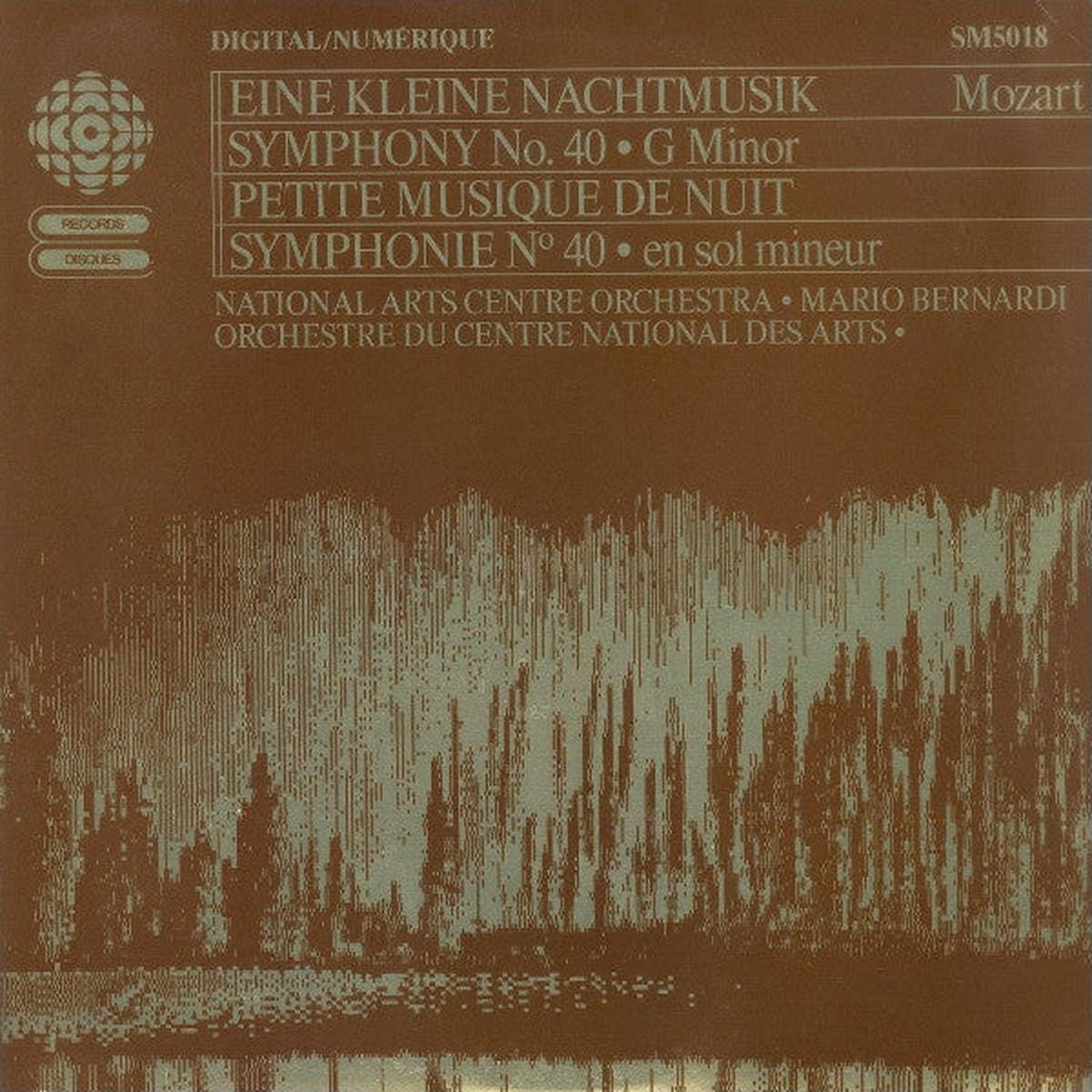 Wolfgang Amadeus Mozart - National Arts Centre Orchestra, Mario Bernardi  - Mozart: Eine Kleine Nachtmusik Symphony No. 40  G Minor (LP) (Very Good Plus (VG+))