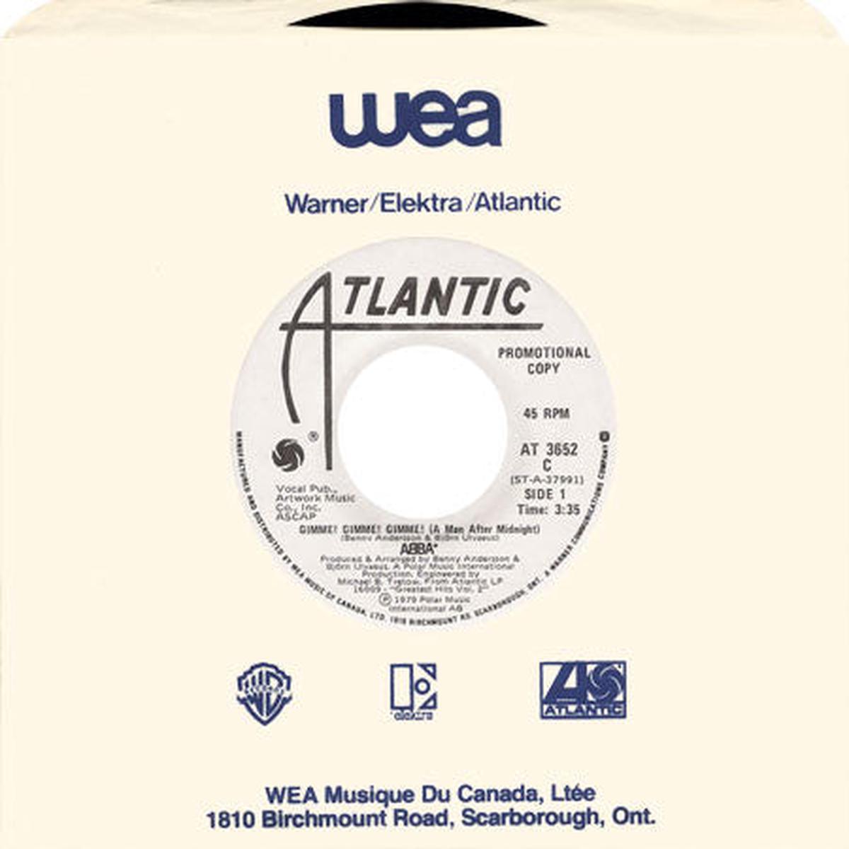ABBA - Gimme! Gimme! Gimme! (A Man After Midnight) (7", Single, Promo) (Very Good (VG))