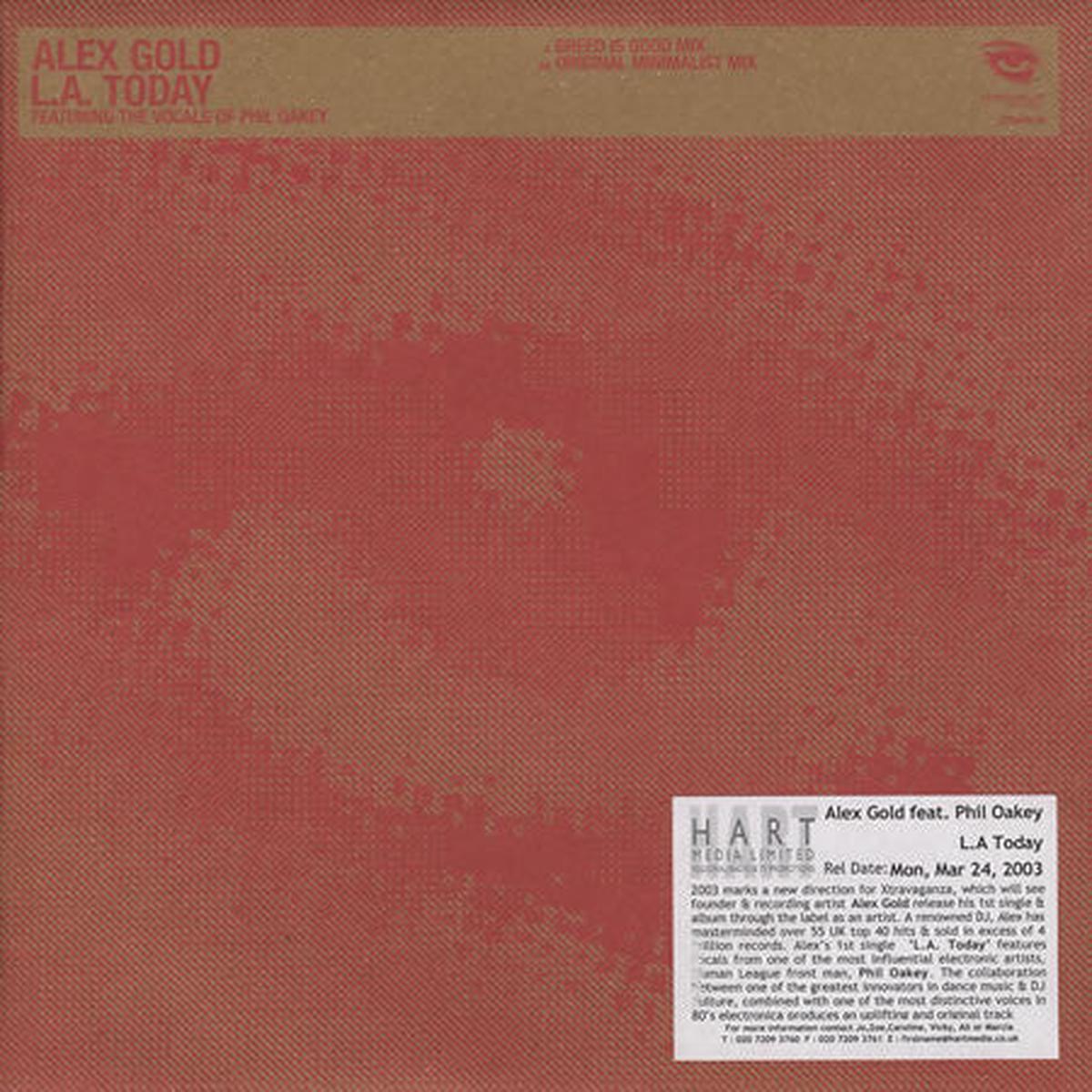 Alex Gold Featuring The Vocals Of Philip Oakey - L.A. Today () VG+