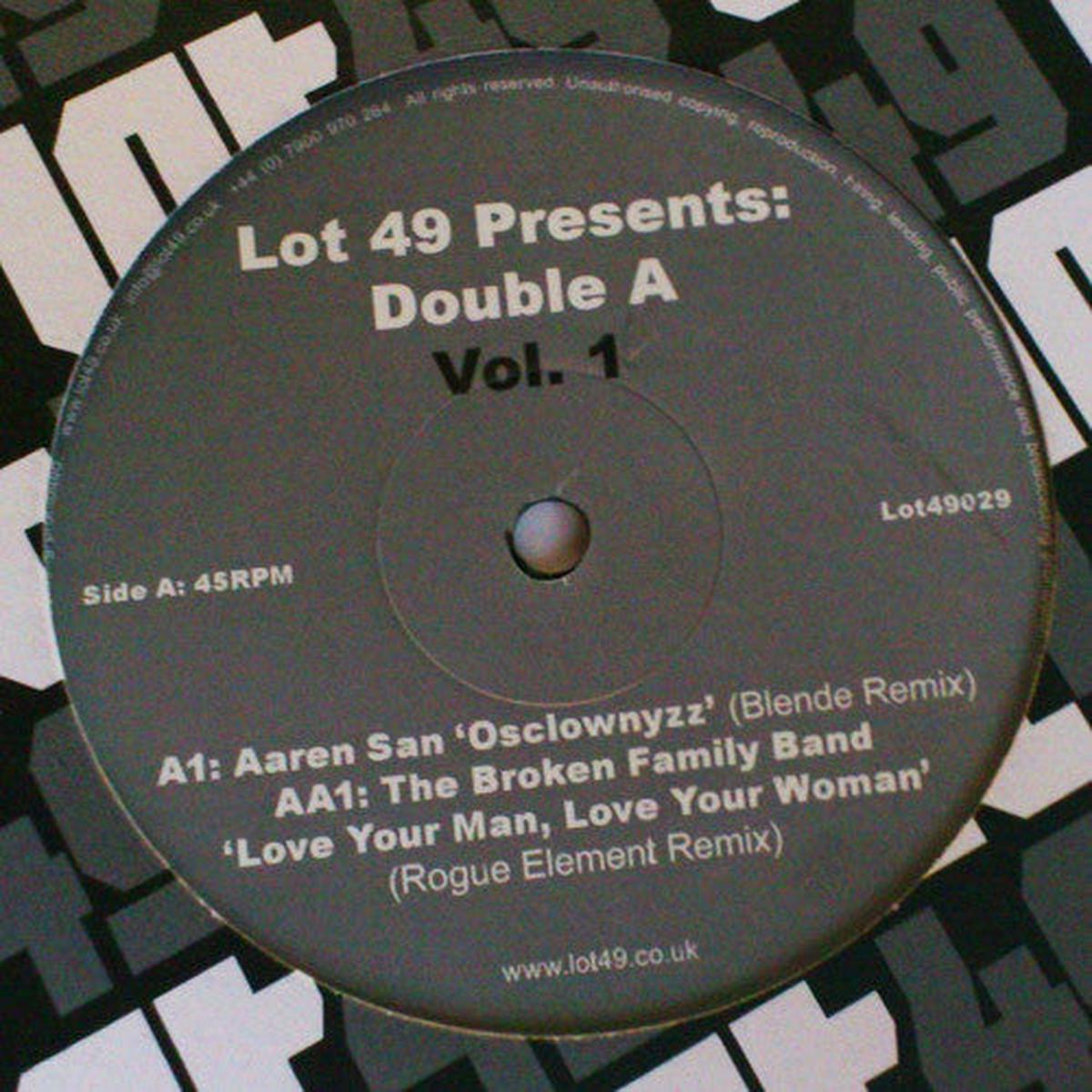 Aaren San / The Broken Family Band - Lot49 Presents Double A Vol. 1 (1124) VG+