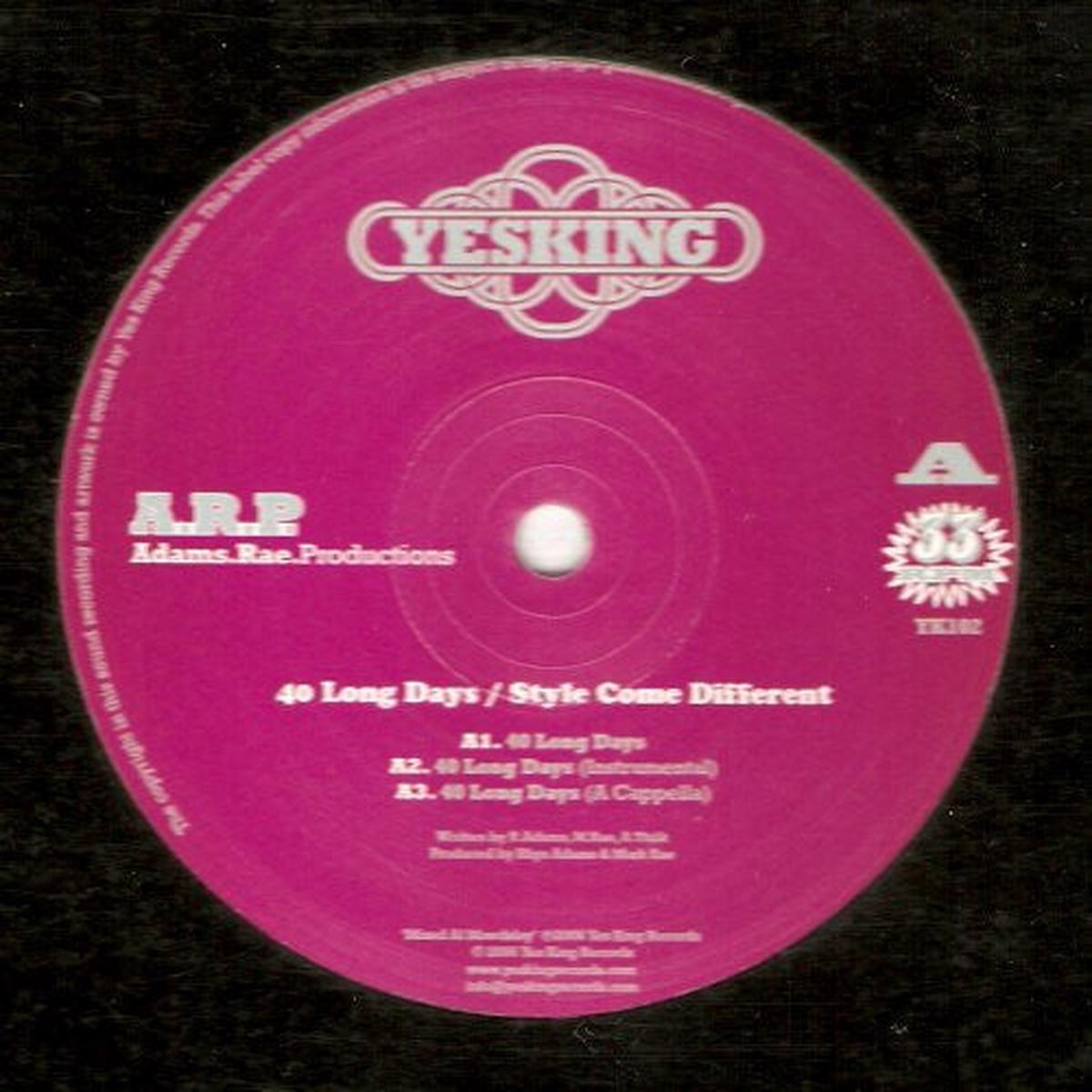 Yes King - 40 Long Days / Style Come Different () VG+