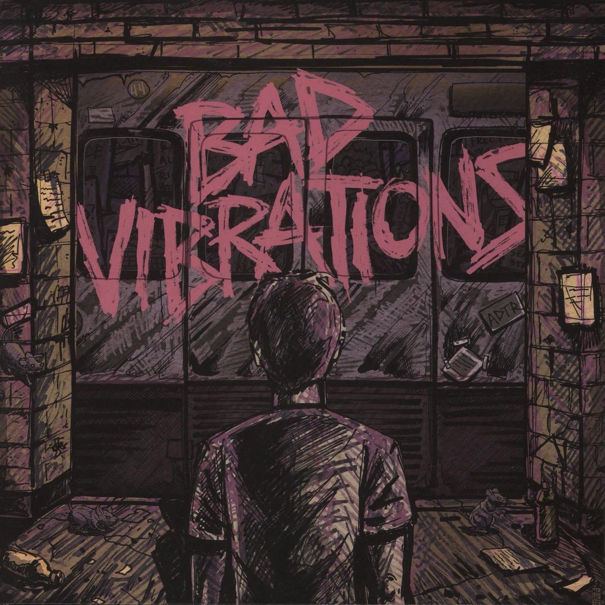 A Day To Remember Bad Vibrations - Coke Bottle Green & Baby Pink Smash Vinyl  Vinyl LP
