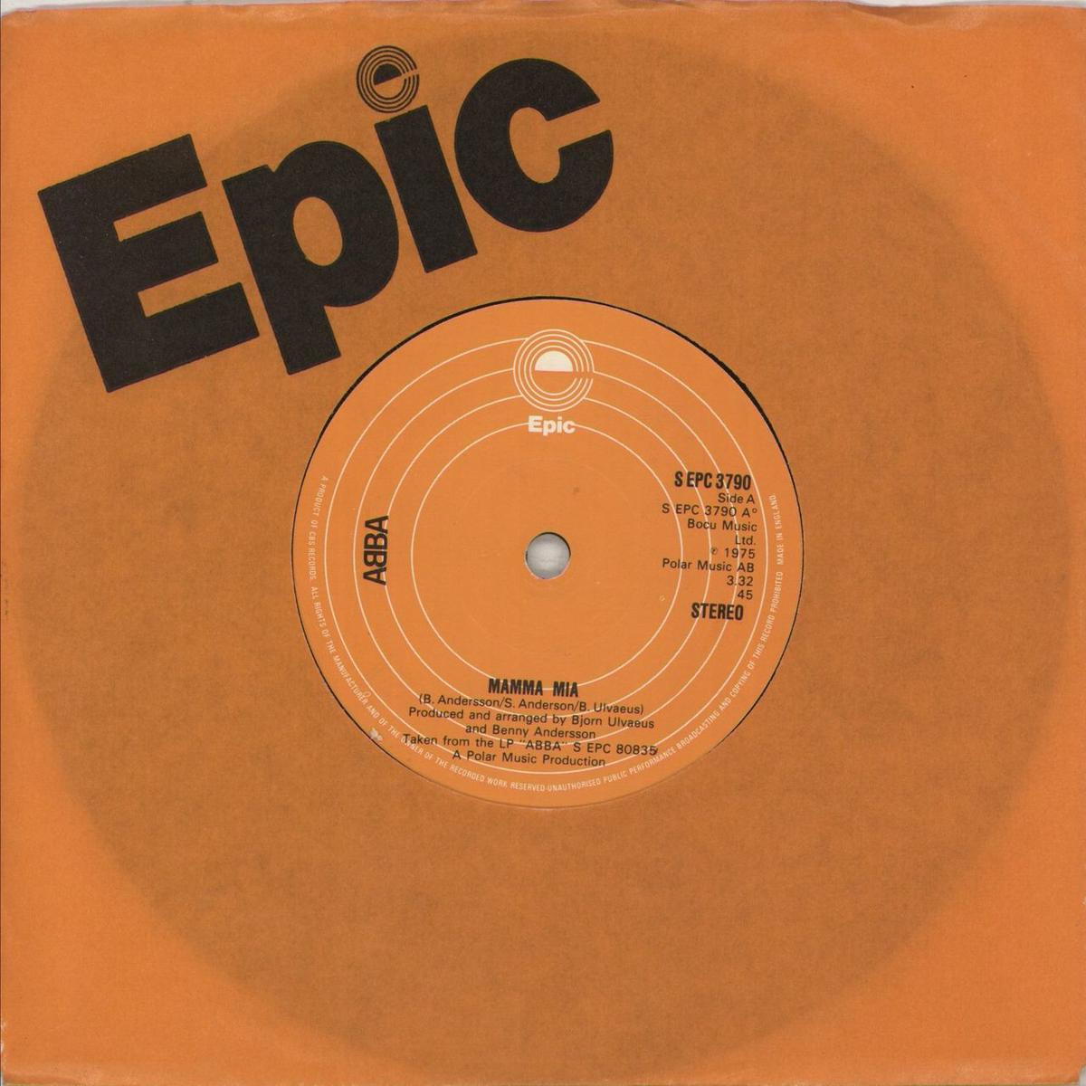 Abba Mamma Mia - 2nd  7" vinyl