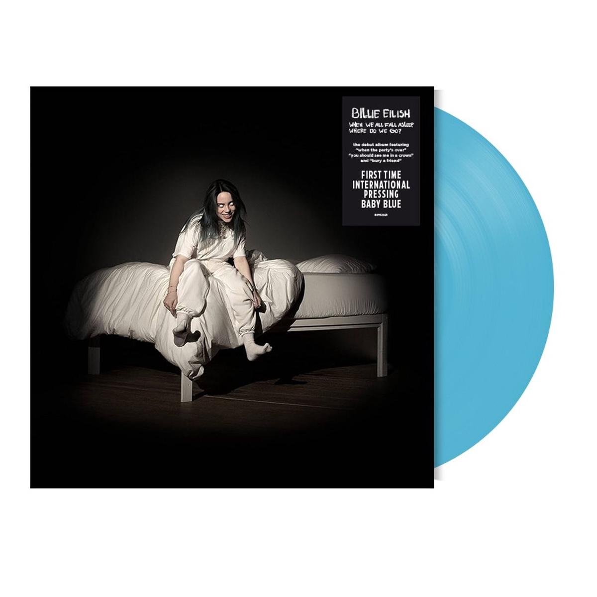 Billie Eilish WHEN WE ALL FALL ASLEEP, WHERE DO WE GO? - First Time International Pressing Baby Blue Vinyl  Vinyl LP