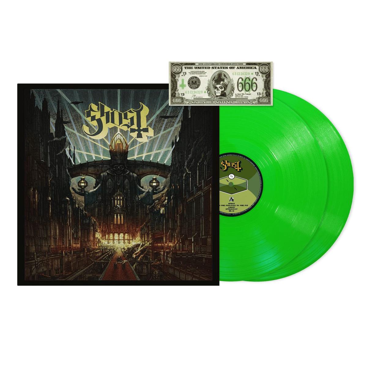 Ghost (Swedish) Meliora | Deluxe - Neon Green Vinyl - Sealed  2-LP vinyl set