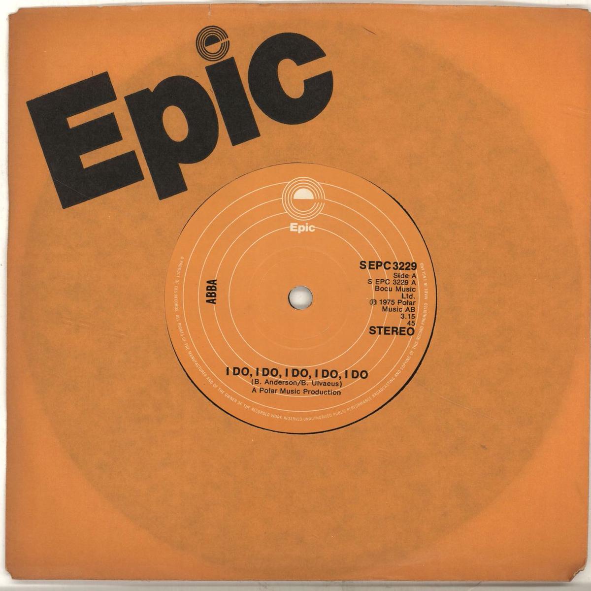 Abba I Do I Do I Do I Do I Do - 2nd  7" vinyl
