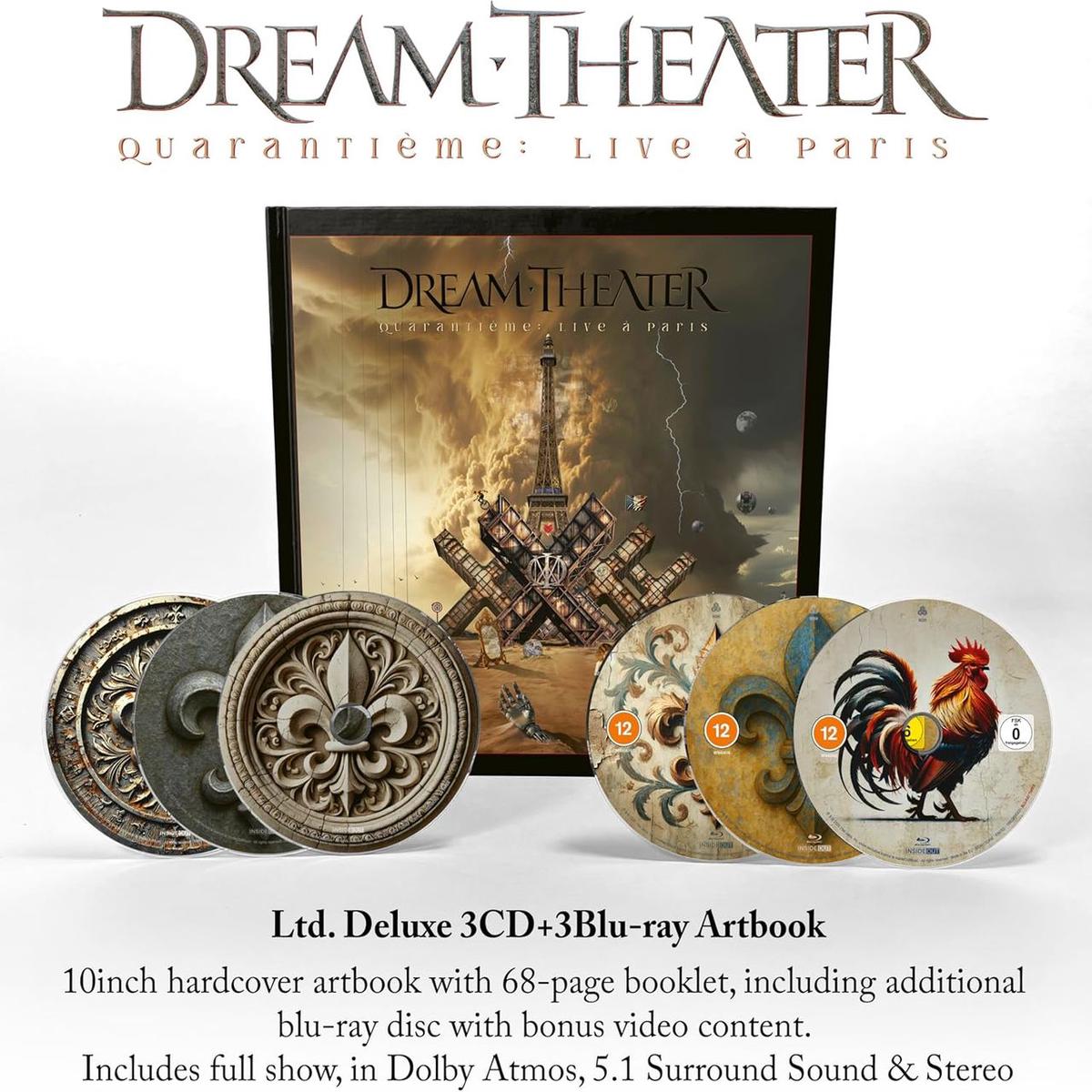 Dream Theater Quarantime: Live Paris - 3-CD & 3-Blu-ray Box Set - Sealed  Cd album box set