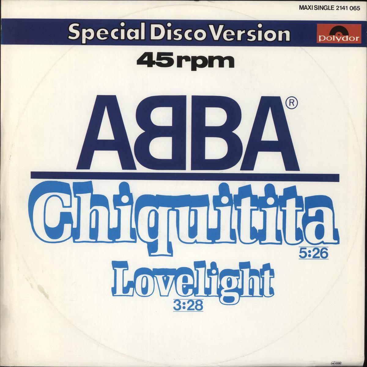 Abba Chiquitita German 12" vinyl