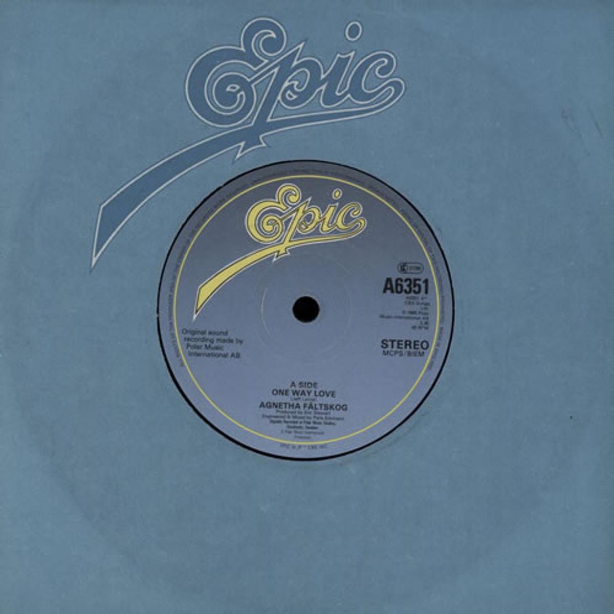 Agnetha Fltskog One Way Love  7" vinyl