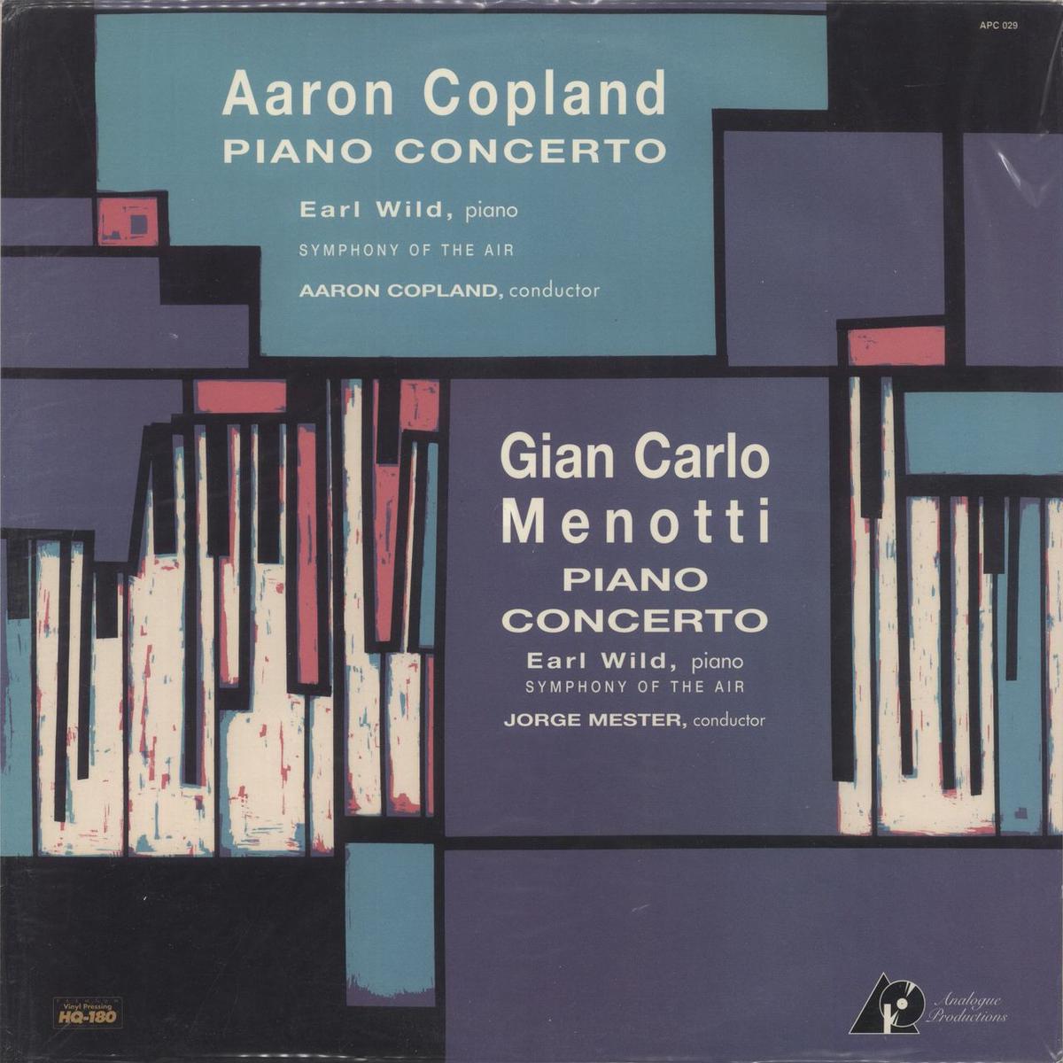Aaron Copland Piano Concerto - 180gm - Sealed US Vinyl LP