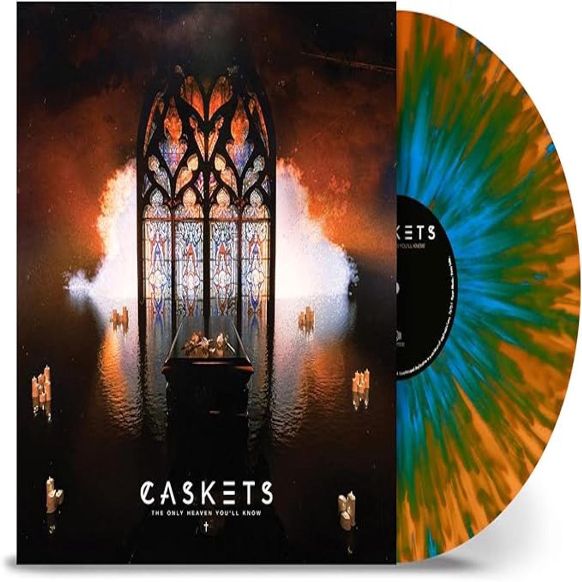 Caskets The Only Heaven You'll Know - Orange With Sky Blue Splatter Vinyl - Sealed  Vinyl LP