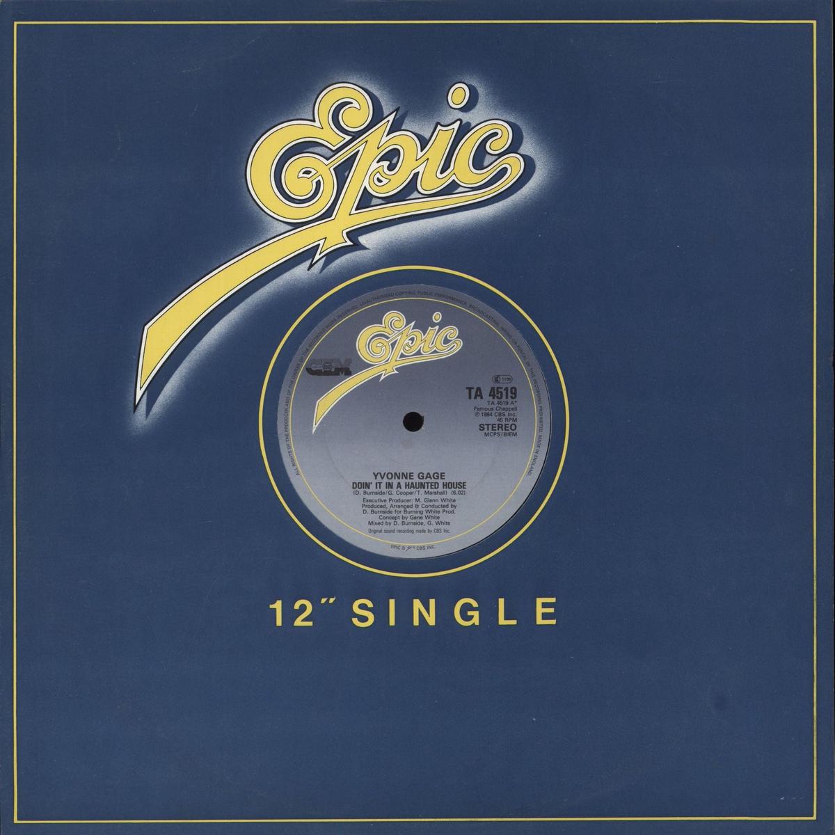Yvonne Gage Doin' It In A Haunted House  12" vinyl