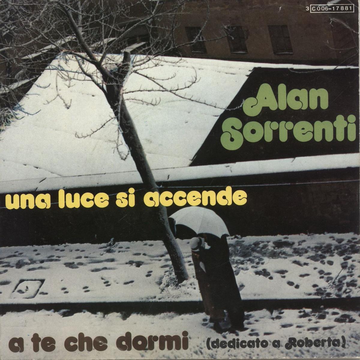 Alan Sorrenti Una Luce Si Accende Italian 7" vinyl