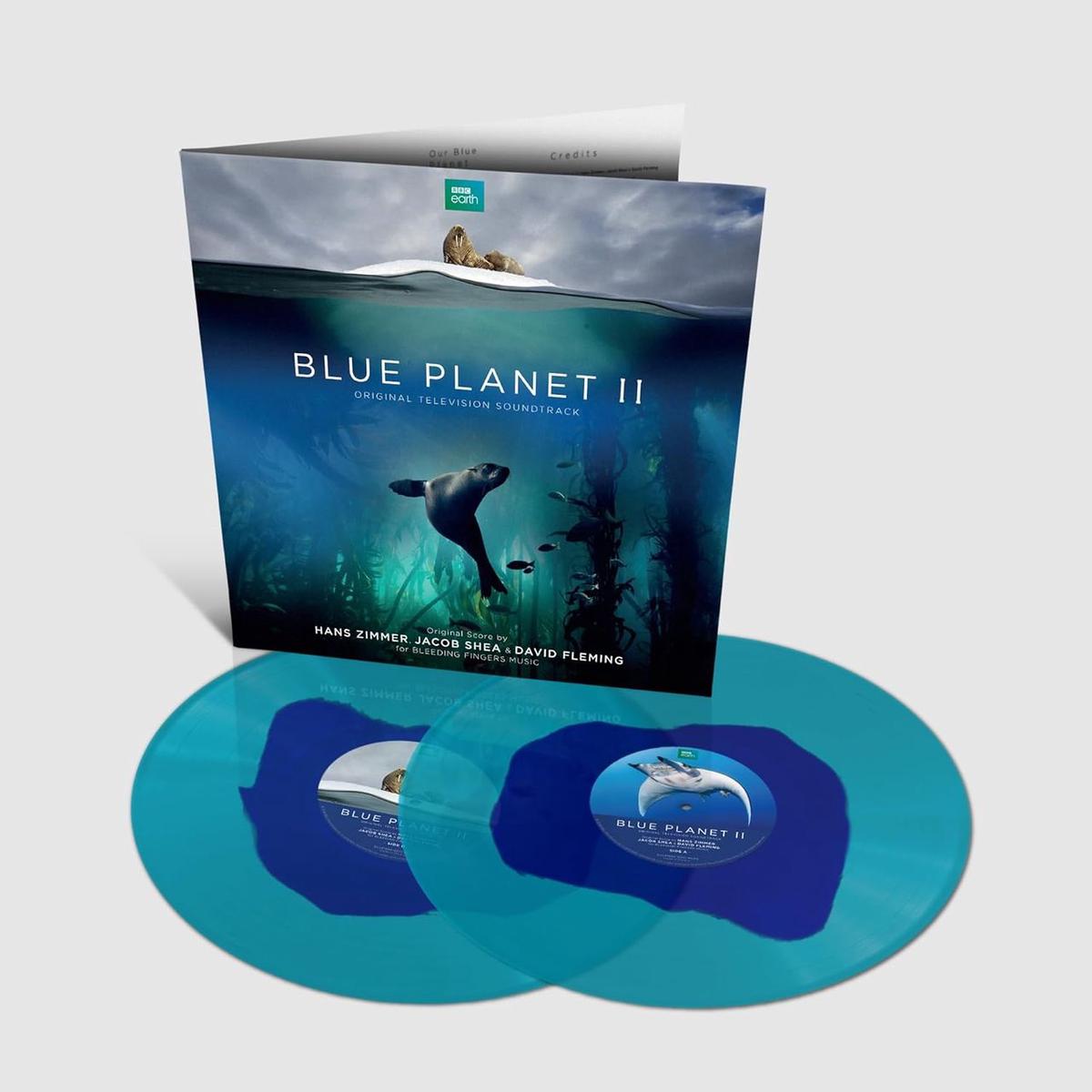 Hans Zimmer Blue Planet II - 'Deep Sea' Transparent Blue & Turquoise Vinyl + Obi  2-LP vinyl set