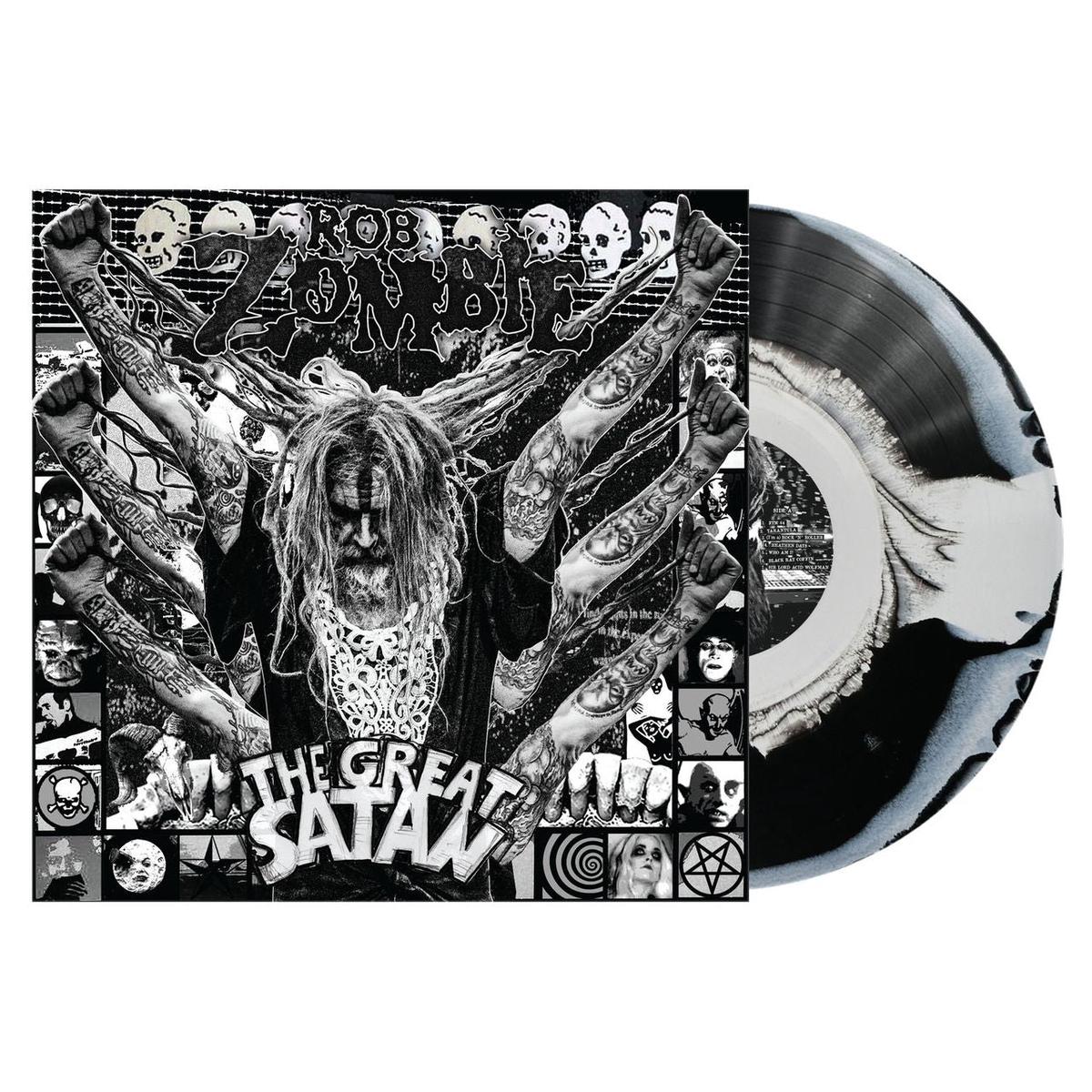 Rob Zombie The Great Satan - Black & White Swirl Vinyl + 28-page Booklet - Sealed  Vinyl LP