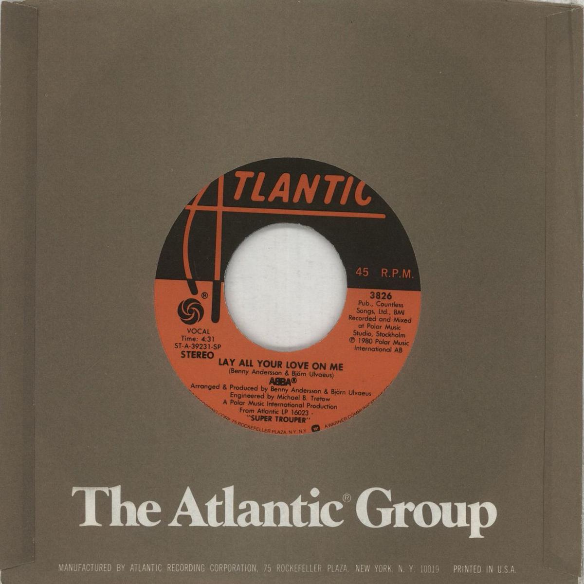 Abba On And On And On US 7" vinyl