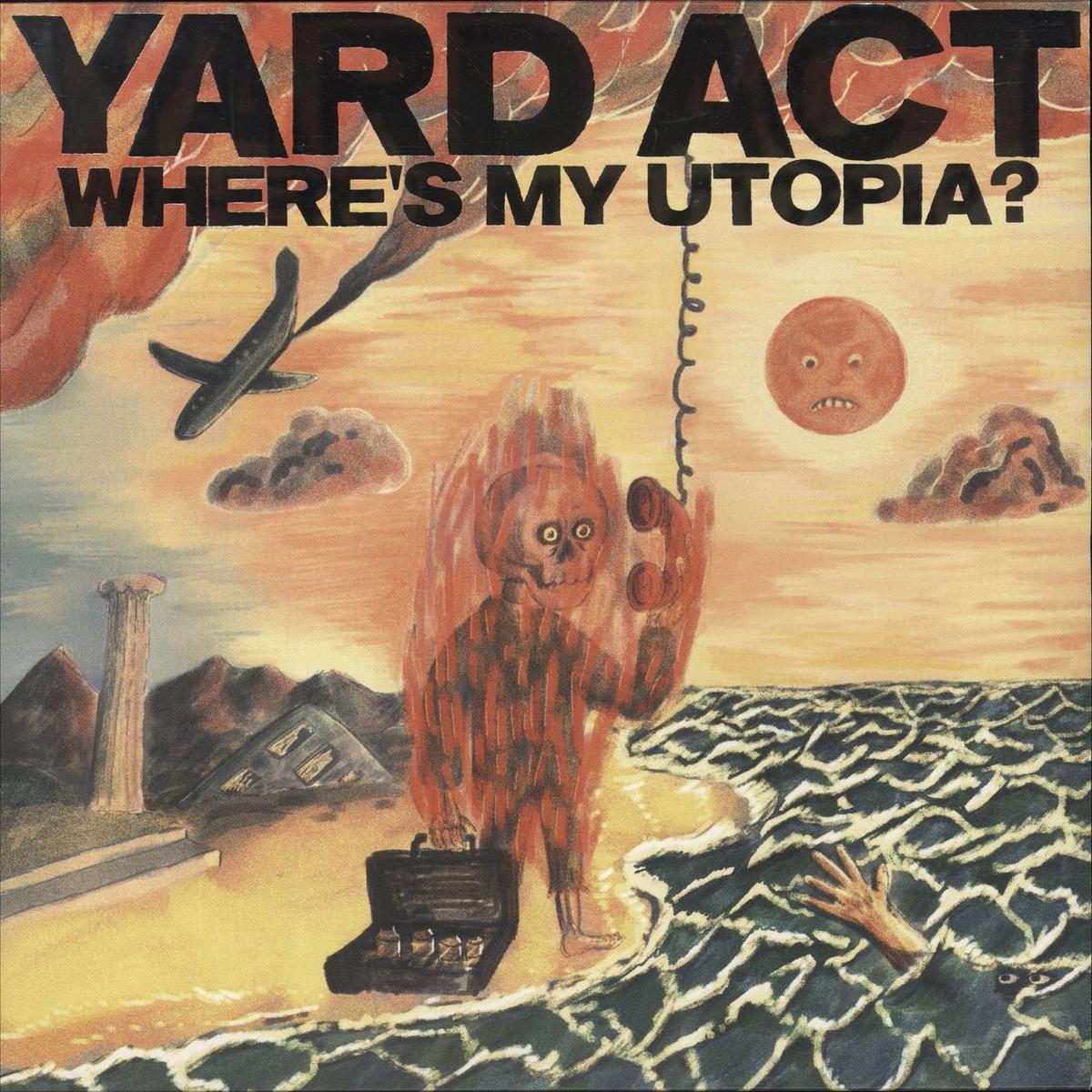 Yard Act Where's My Utopia? - White, Orange & Red with Black Splatter Vinyl  Vinyl LP