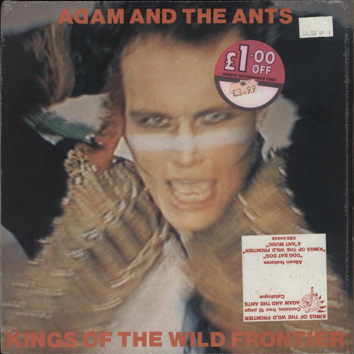 Adam & The Ants Kings Of The Wild Frontier - Open shrink + hype sticker & booklet  Vinyl LP